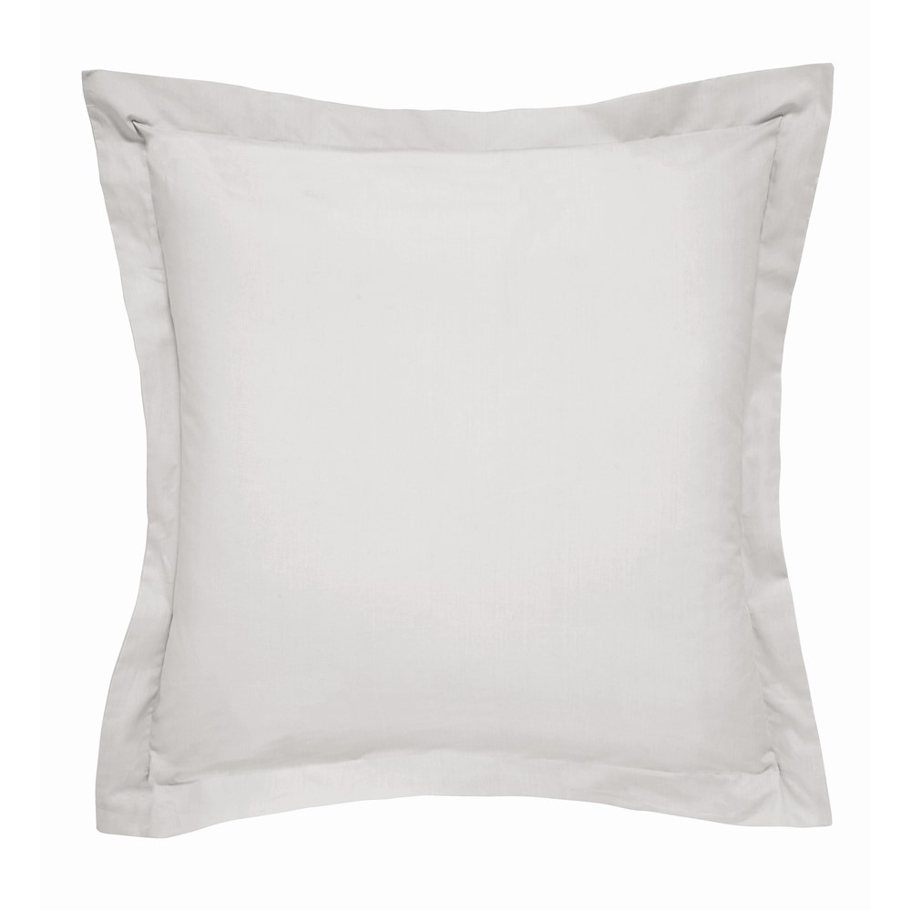 Plain Square Oxford Pillowcase By Bedeck of Belfast in Silver Grey